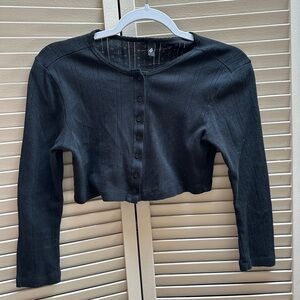 Cou Cou Black Cropped Cardigan XS